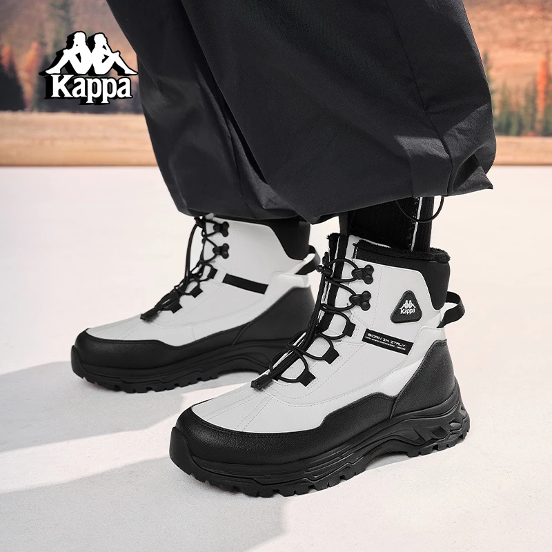 Kappa登山鞋背靠背秋冬季防滑防泼水雪地靴户外男女耐磨徒步鞋子