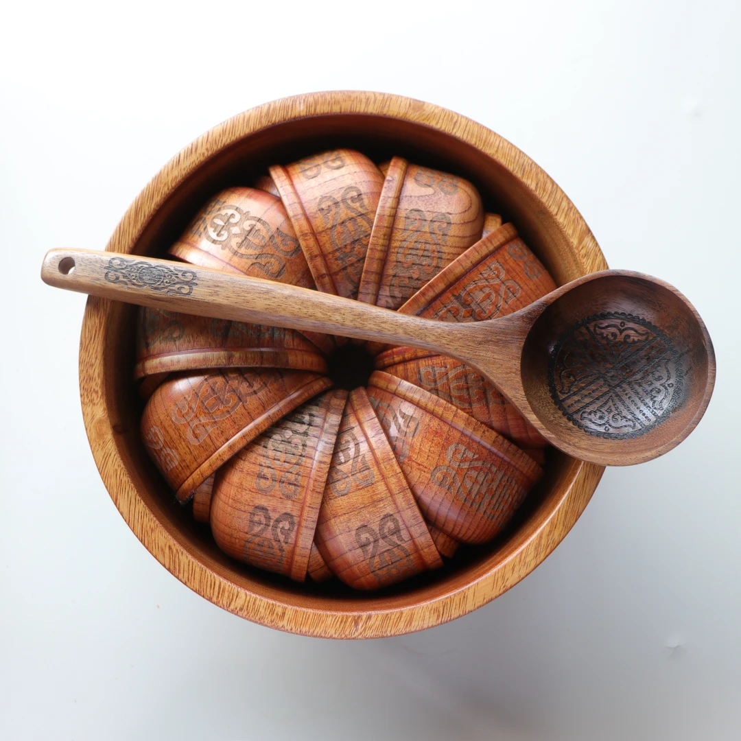 哈萨克民族风格马奶盆马奶碗手工碗