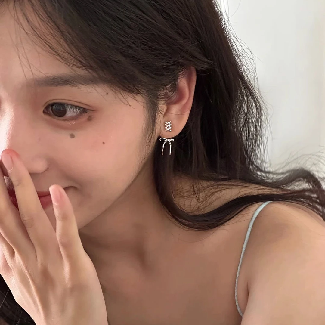 合金耳饰 【14号】蝴蝶结耳钉新款爆款小众耳环高级感设计耳饰女