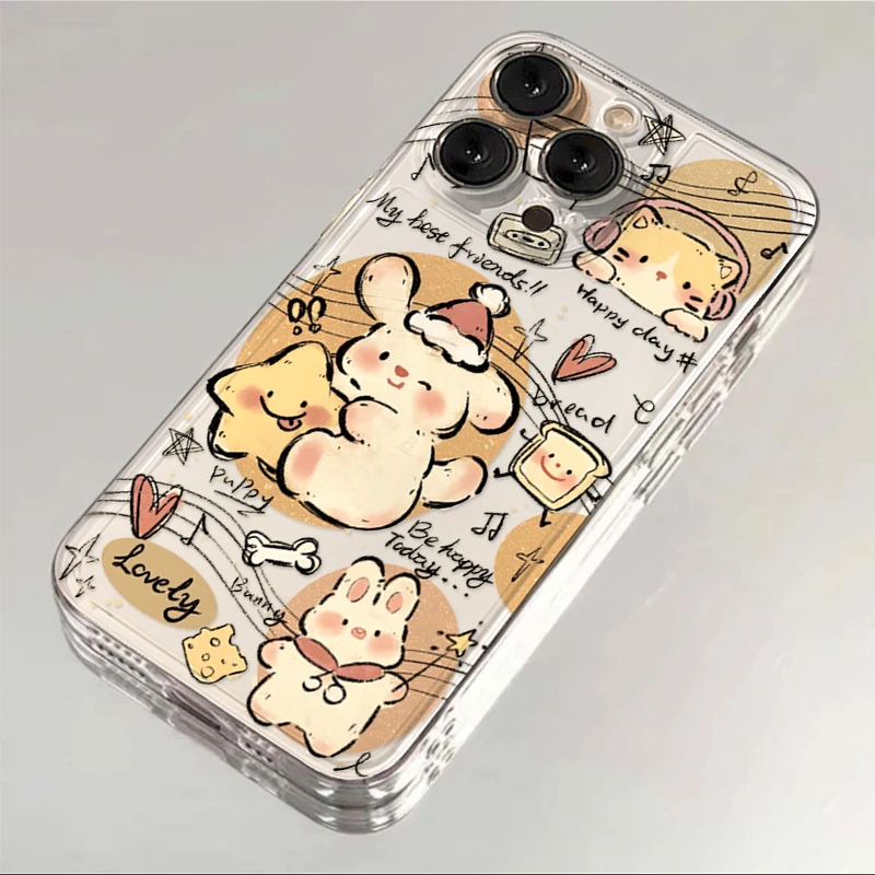 DINGLIN圣诞音乐小狗适用iphone15苹果14手机壳13华为viv小米oppo