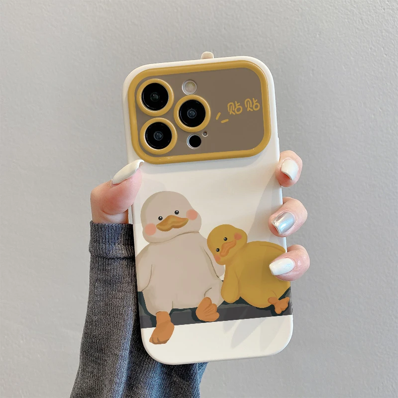ins贴贴鸭全包软硅胶手机壳（苹果华为OPPOVIVO小米）iPhone15可爱