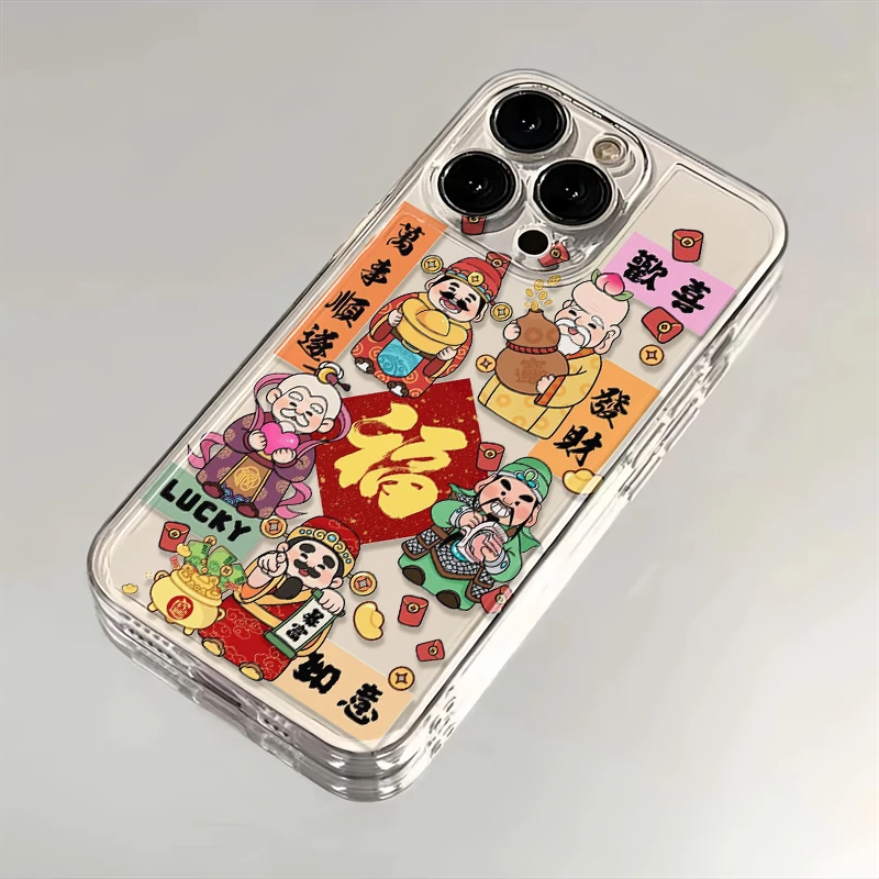 财神如意苹果小米华为iPhone1514promax手机壳13太空12软壳11xs