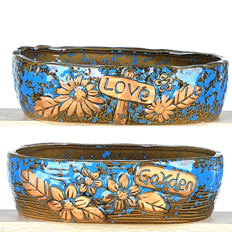 多肉花盆大口径陶瓷多肉植物花盆肉肉盆栽大号花器拼盘花盆清仓