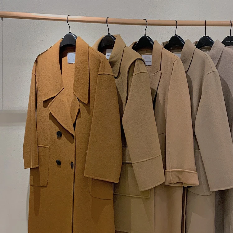 多款【99-198】大衣2024年新款双面羊毛大衣女中长款毛呢外套高端