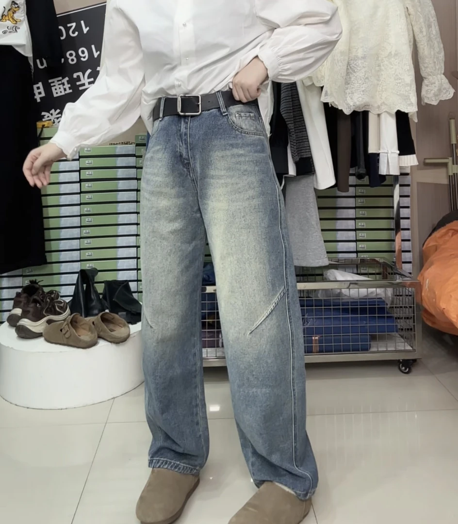 DD-窄版弯刀牛仔裤（发货5天左右）