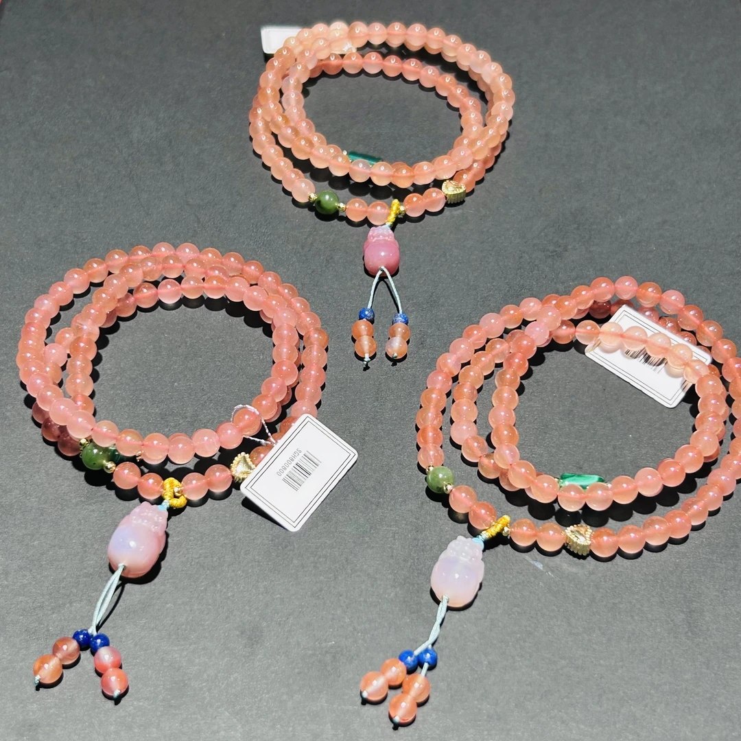 天然南红玛瑙手链【多样性发一】珠径约5mm左右【NH009】