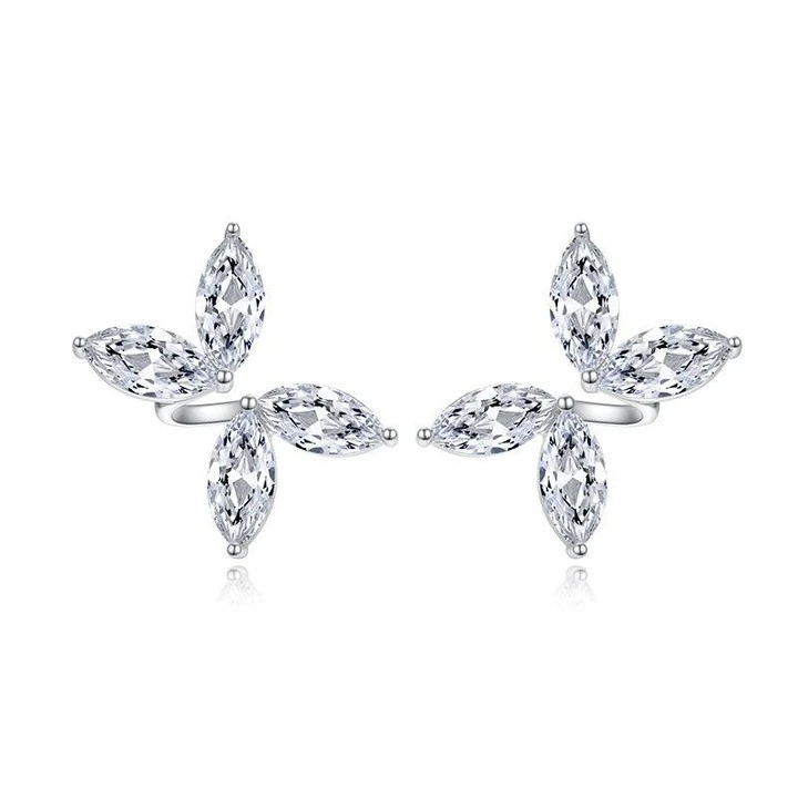 VIGG 铜合金耳饰 化蝶耳钉气质时尚小众简约清新