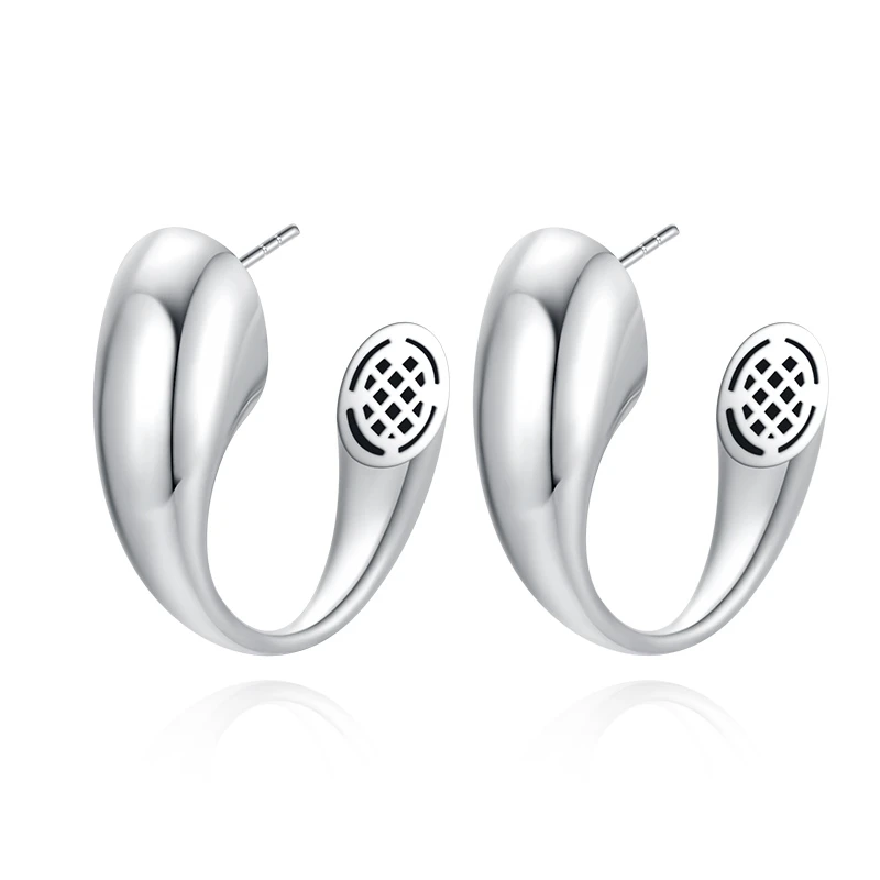 VIGG 铜合金耳饰 抛物线耳钉 气质轻奢时尚简约个性百搭小众