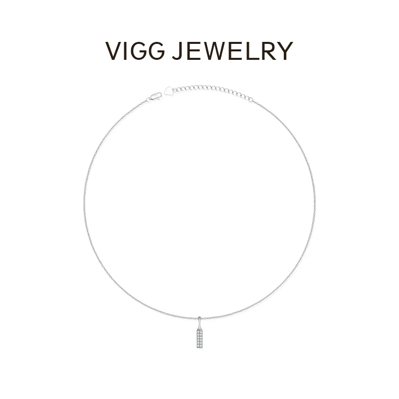 坠链均925银合成锆石 小酒瓶项链 时尚简约百搭饰品