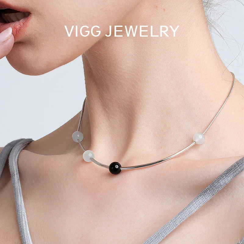 VIGG 铜合金吊坠 永恒昼夜项链 轻奢时尚 简约百搭 个性设计感