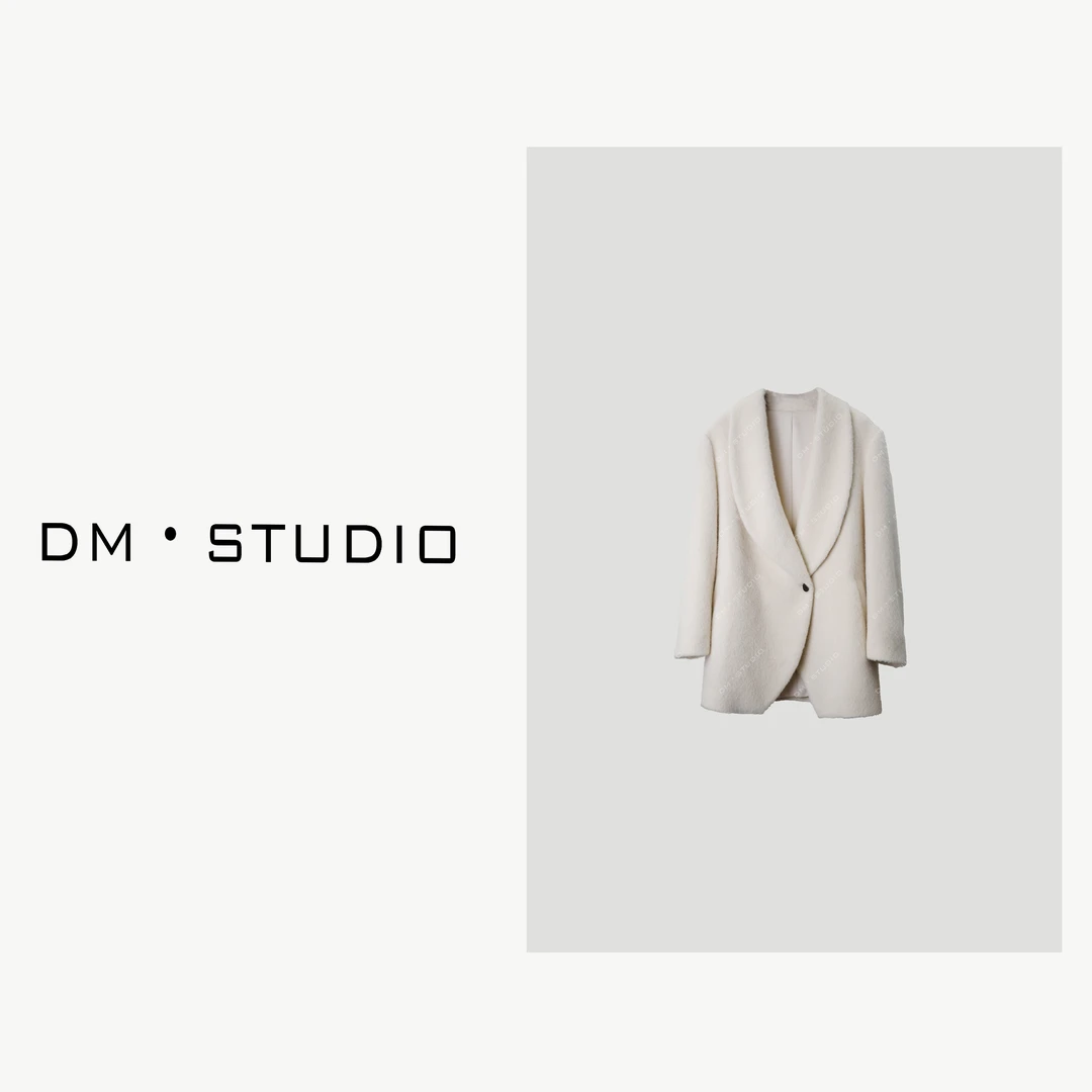 DEDM-DM•STUDIO/秋冬高奢大翻领进口美洲驼毛双面毛呢外套（24157）