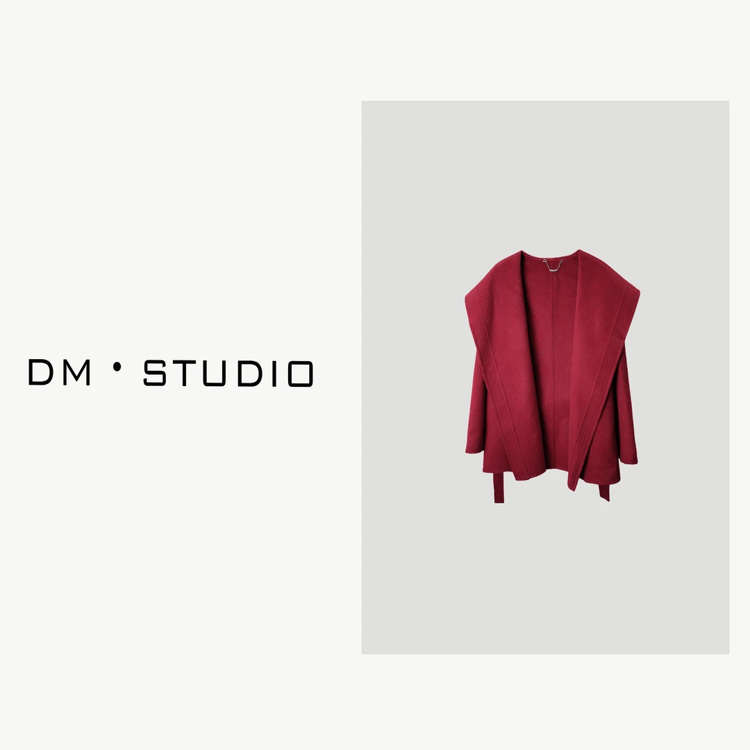 DEDM-DM•STUDIO/秋冬短款设计感高级100%骆驼绒双面呢大衣（1723）