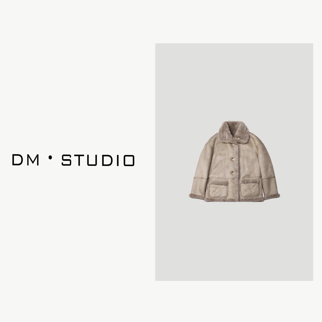 DEDM-DM•STUDIO/100%羊毛复古高级毛绒双面穿外套（158-1102-33-S）