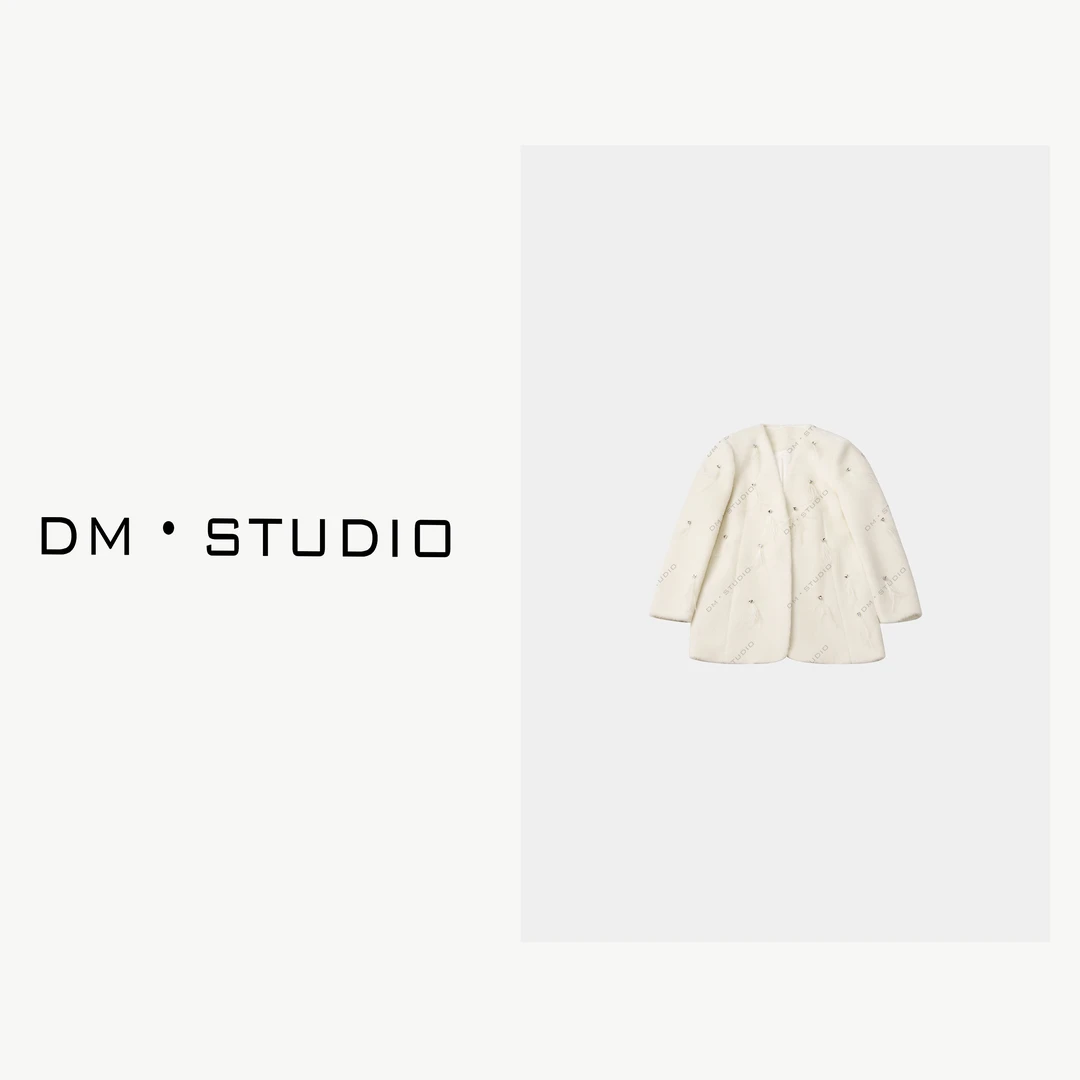 DEDM-DM•STUDIO/静奢高级感设计款钉钻羽毛苏力外套大衣（DF24286）
