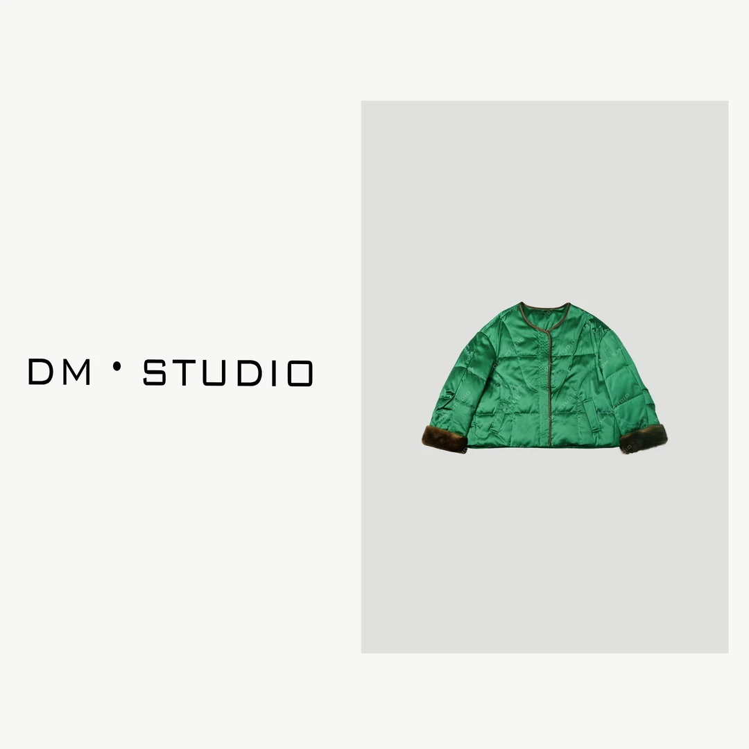 DEDM-DM•STUDIO/新中式国风提花拼水貂90新国标鹅绒服（Hn-28196）