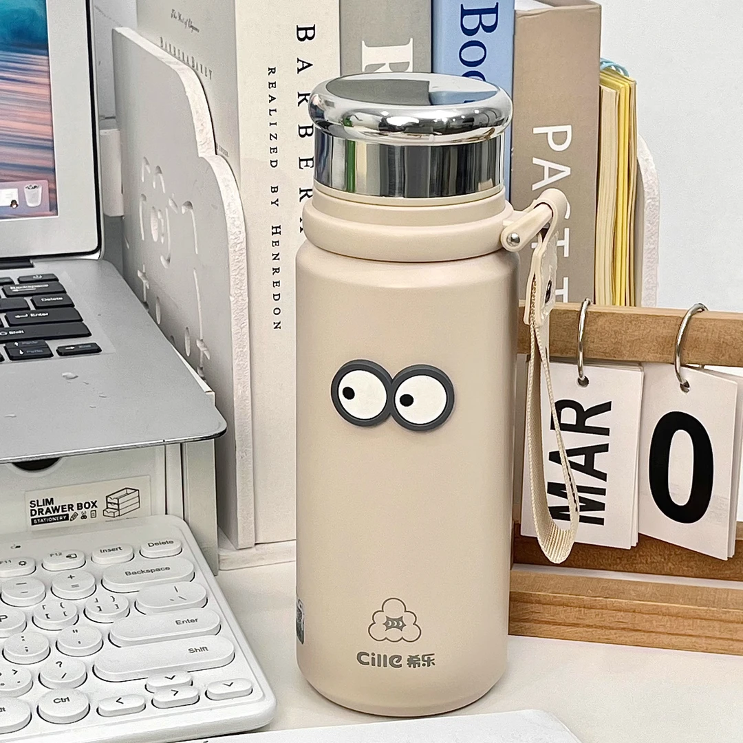 希乐保温杯大容量2024新款女生高颜值学生上学专用不锈钢水杯子男