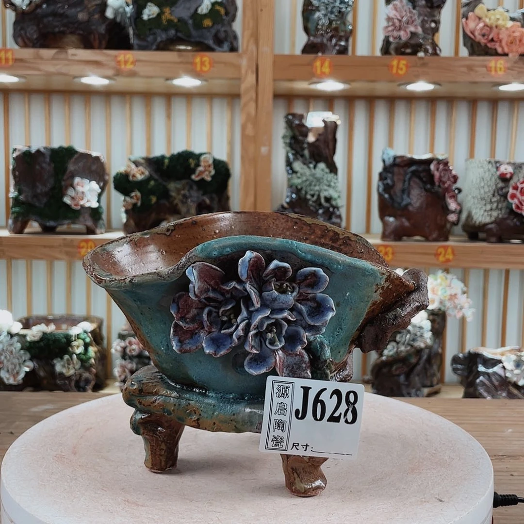紫砂花盆手工制作默认微瑕628