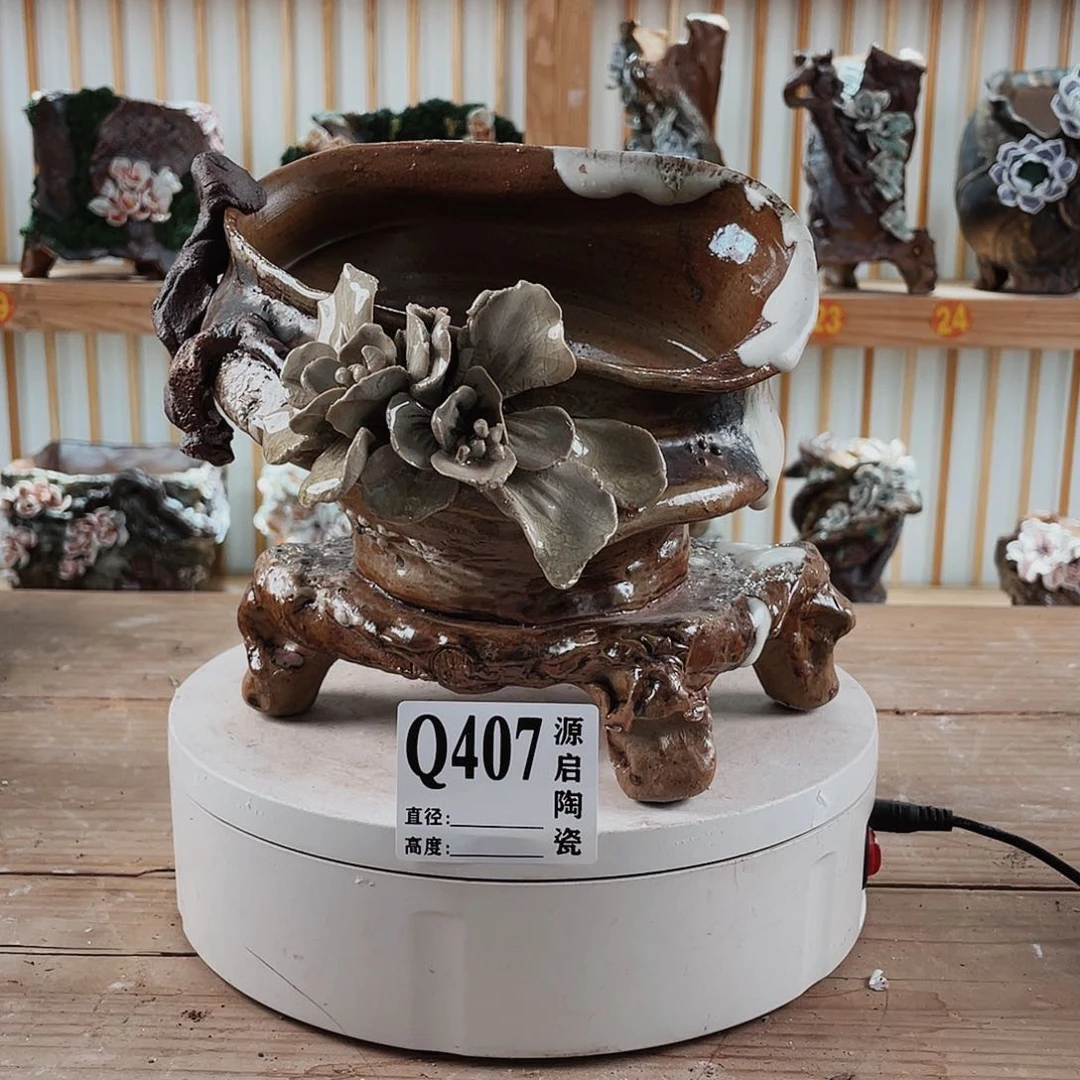 紫砂花盆手工制作默认微瑕407