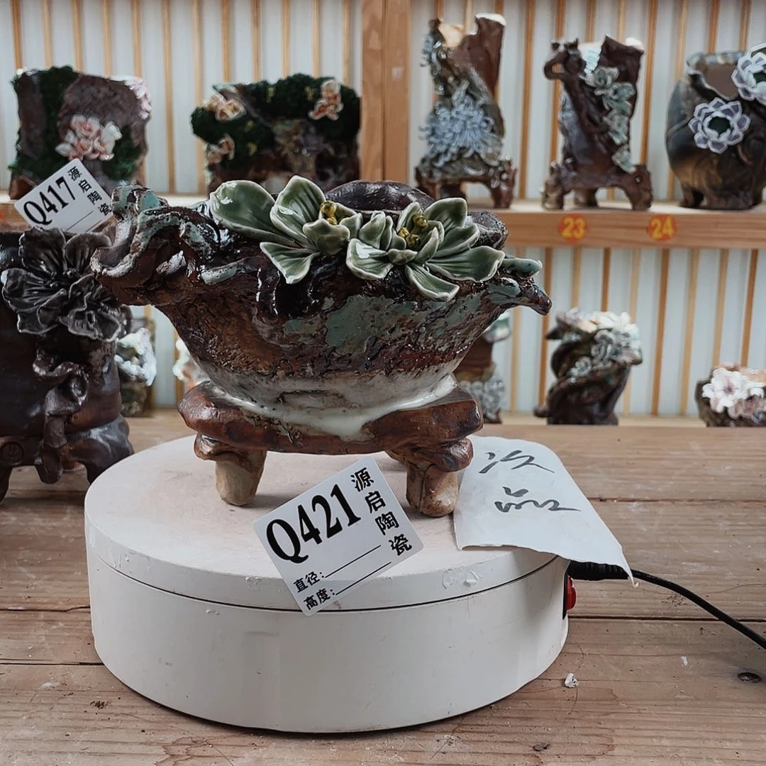 紫砂花盆手工制作默认微瑕421