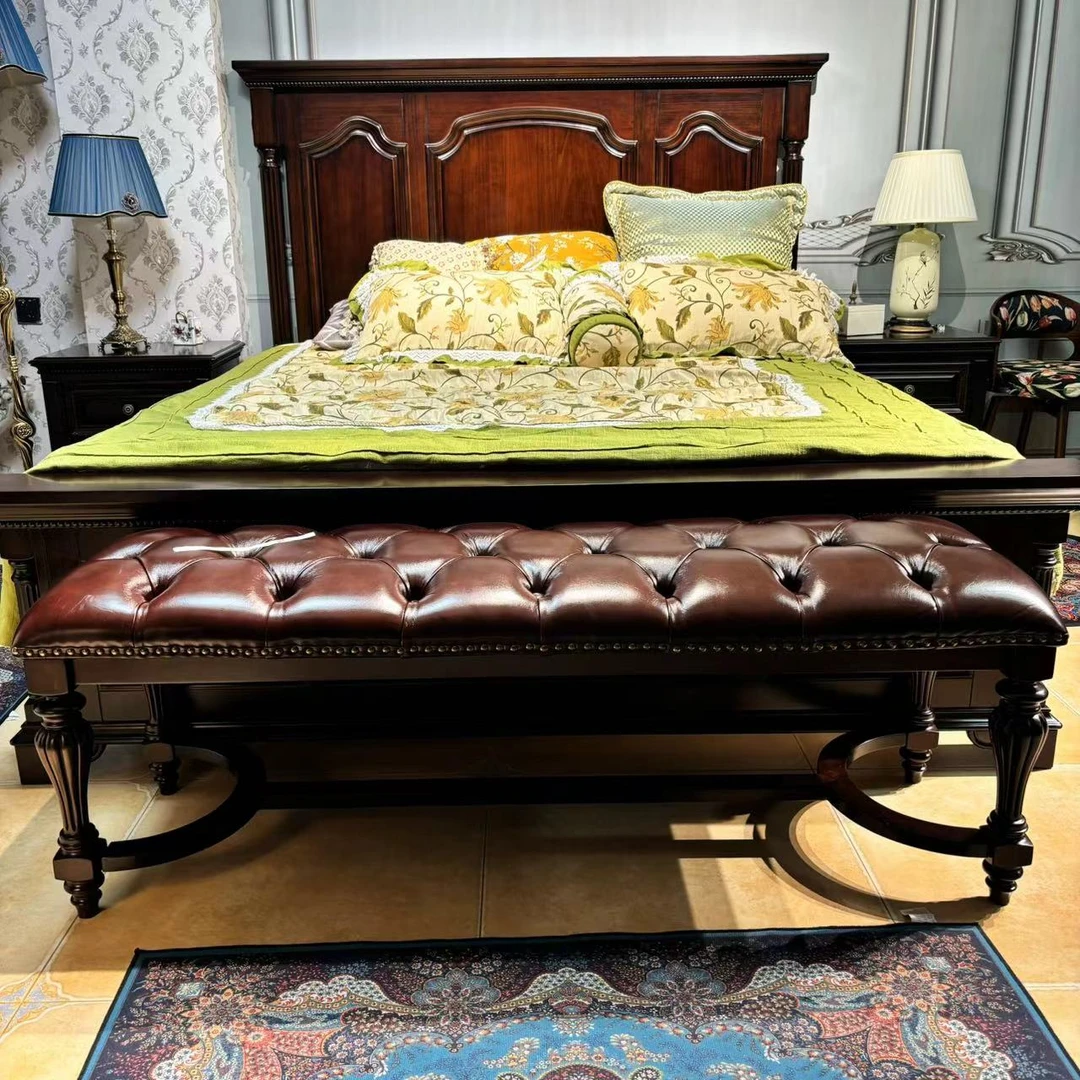 【皇家壹号】美式复古古典客厅卧室贵妃椅床尾凳xy