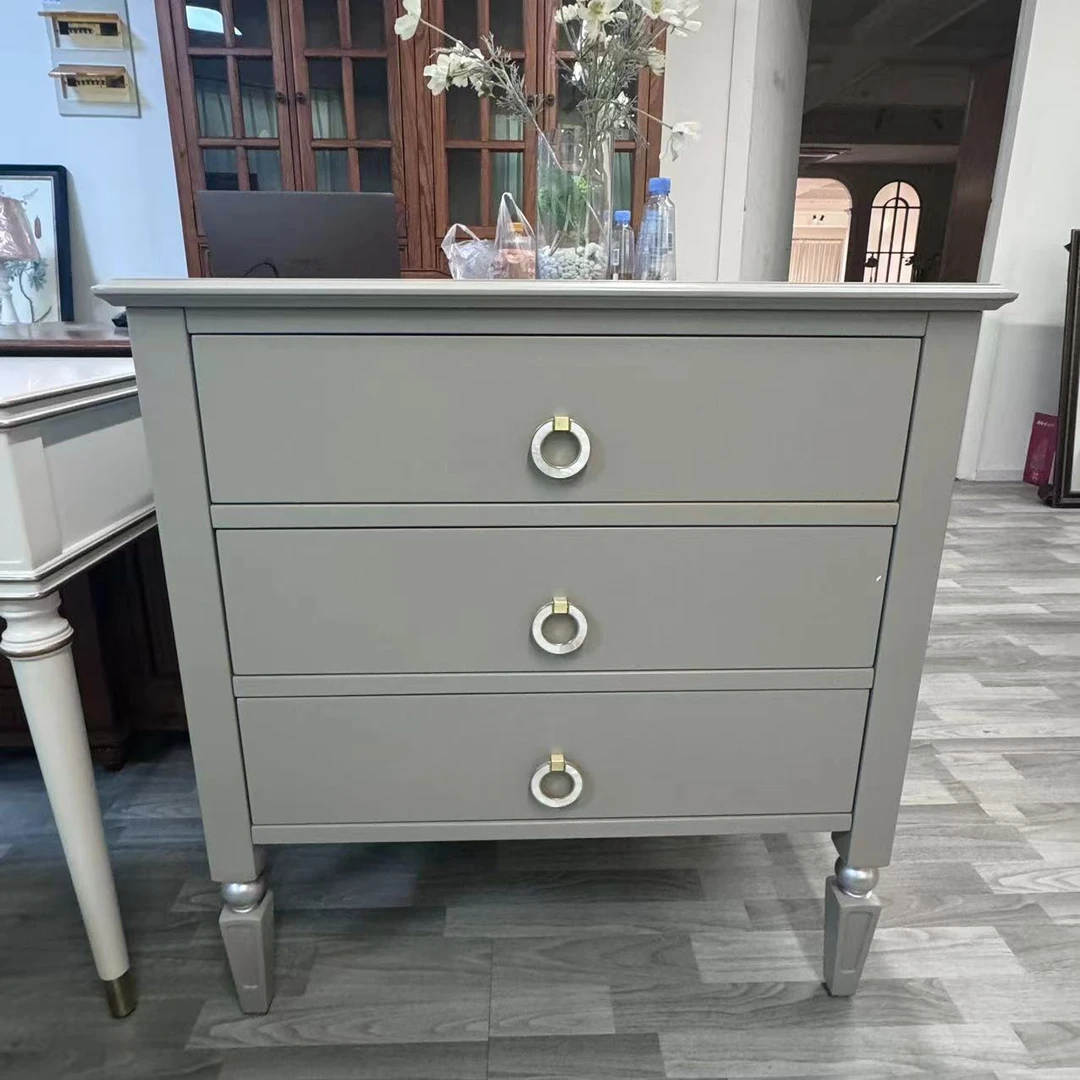 【皇家壹号】美式简约纯色三斗柜大容量储物柜80*45*80GL