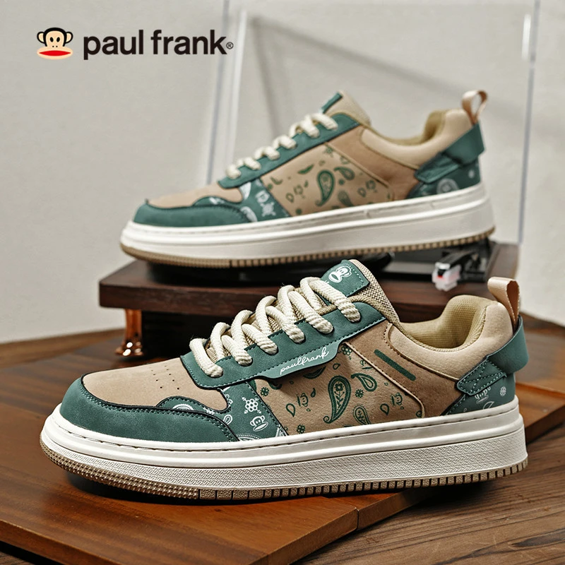 paul frank/大嘴猴【断码清仓】夏季增高男鞋低帮腰果花韩版潮鞋