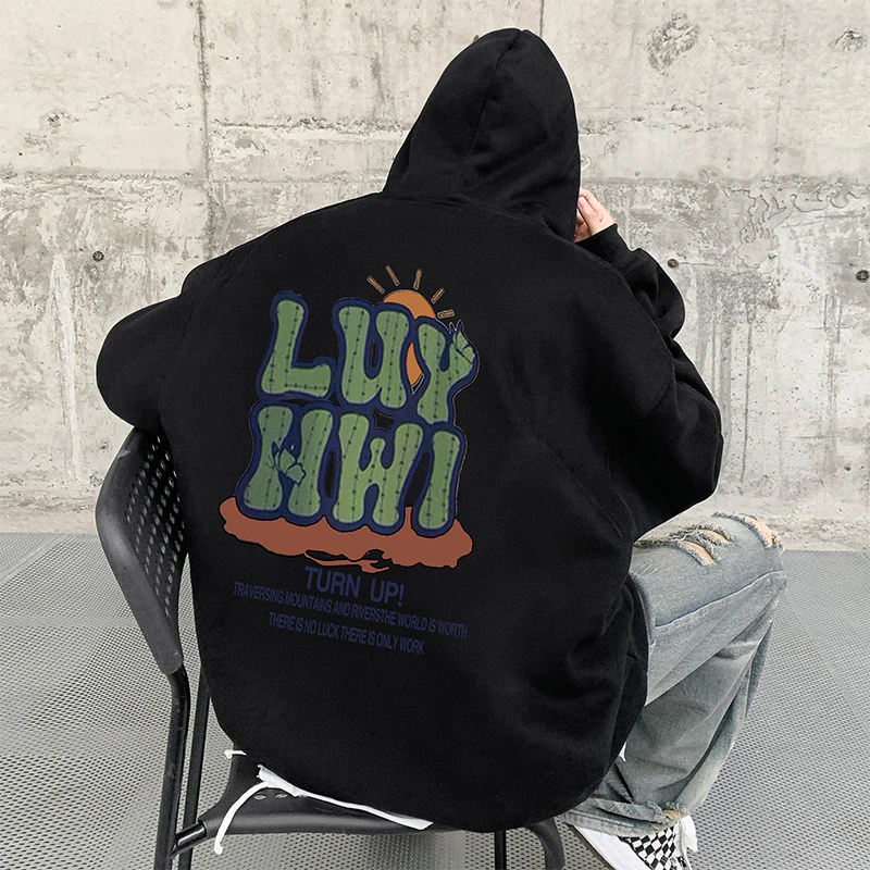 开衫卫衣拉链男秋冬大码宽松ins慵懒风小众潮牌复古港味chic外套