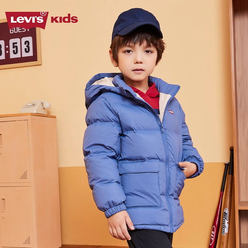【童装旗舰】 Levi’s李维斯男童冬季保暖短款羽绒服 LVB-HO-G129
