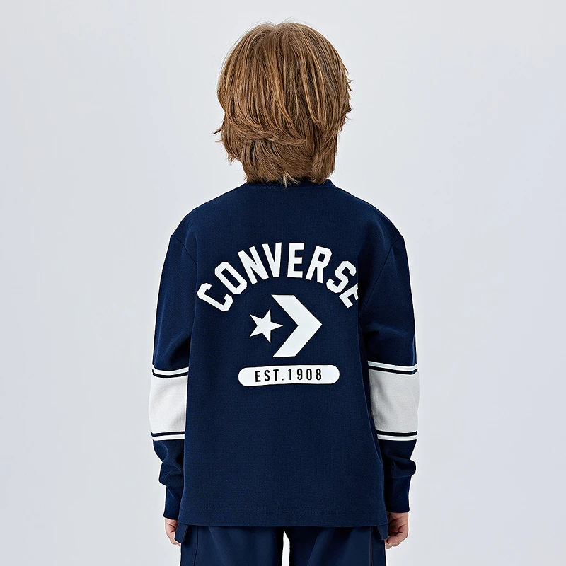Converse匡威儿童男女春季圆领童装长袖T恤CNVB-LK-H175