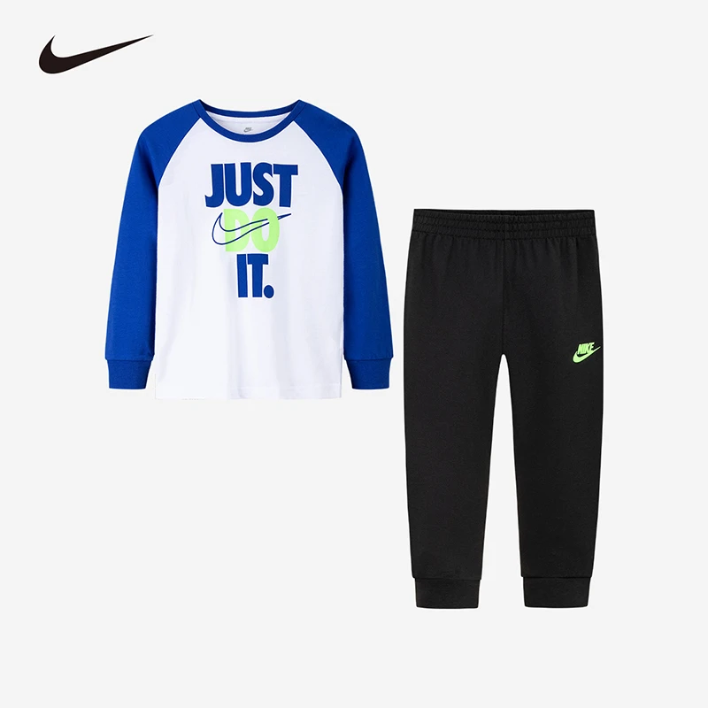 【童装旗舰】Nike耐克童装早秋休闲长袖T恤套装NKN-EE-I354