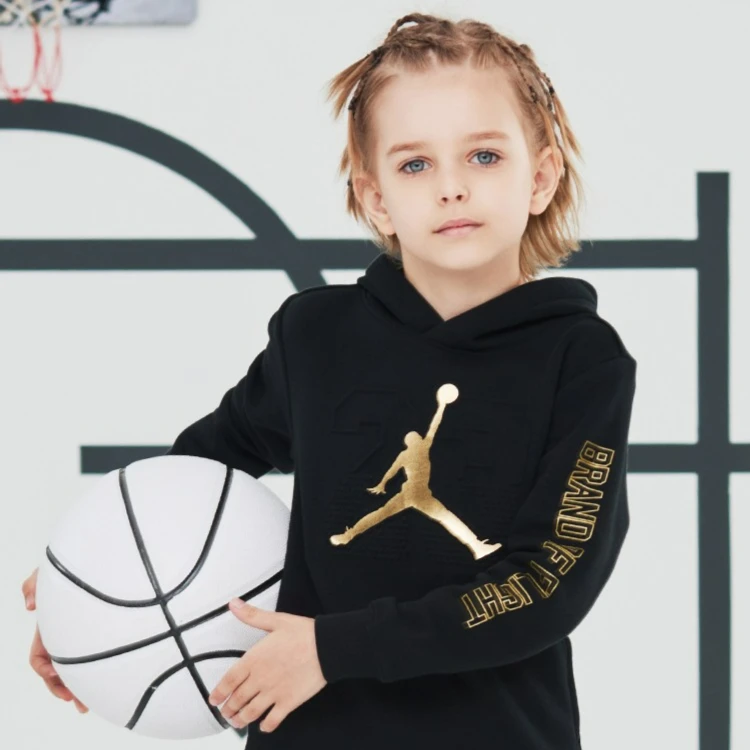 【童装旗舰】AirJordan儿童童装男童大童加绒连帽卫衣JDB-PO-A238