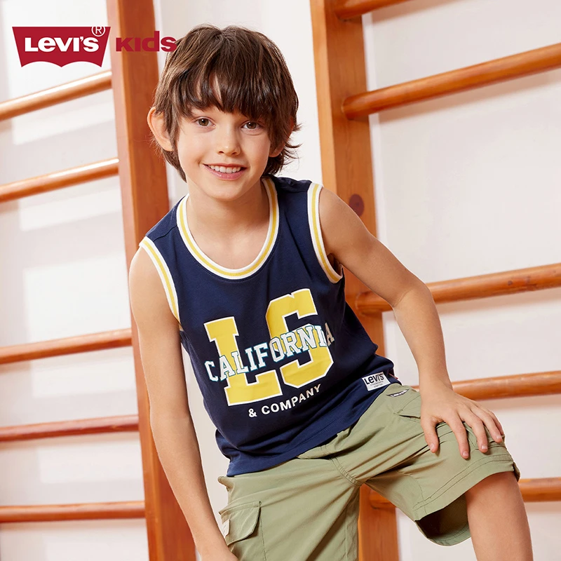 LEVI'S 李维斯童装男童背心夏季新款运动篮球服 H682