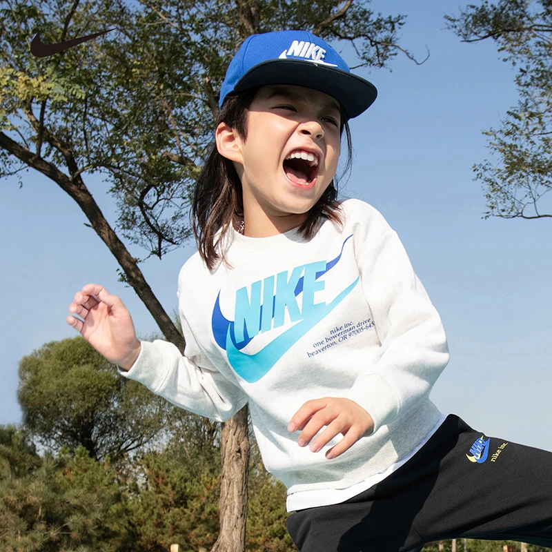【童装官方】Nike耐克童装男女童秋冬舒适百搭套头运动卫衣K741