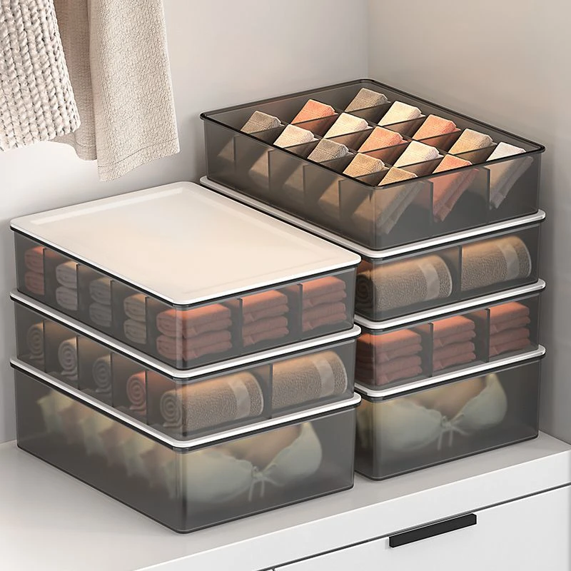 内衣收纳盒袜子内裤分格家用内衣裤整理箱衣柜抽屉三合一盒子