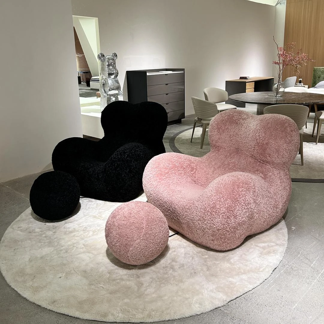 白灵【妈妈的怀抱大号】羊卷绒妈妈抱休闲椅客厅阳台现代懒人沙发