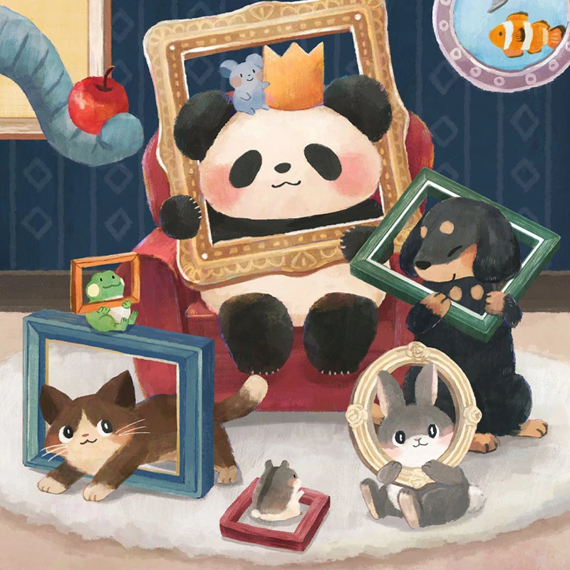 胖达世界海外展览 治愈系限量小版画  直播间代拆概不退款