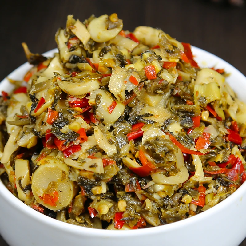 小青坛酸菜炒竹笋鲜香辣脆嫩爽口开胃下饭菜腌菜即食笋丁250克