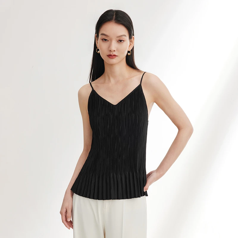 [匠心褶艺]EP雅莹女装 收腰内搭吊带背心打底 春装新款A501A