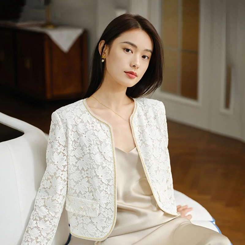 EP YAYING雅莹女装 国风蕾丝镂空新中式外套 新款1260A