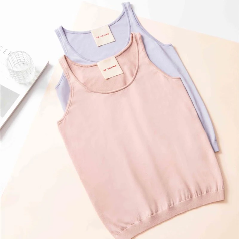 EP YAYING 雅莹  会员专属福利 简约气质纯色针织吊带衫A57A