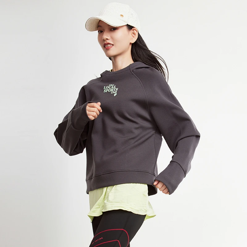 EP雅莹女装 休闲植绒抽绳运动宽松圆领卫衣 秋冬新款5226A