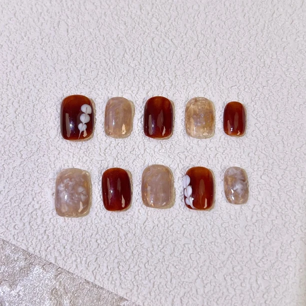 「拉花拿铁」Lolido洛莉朵小众ins纯手工穿戴甲