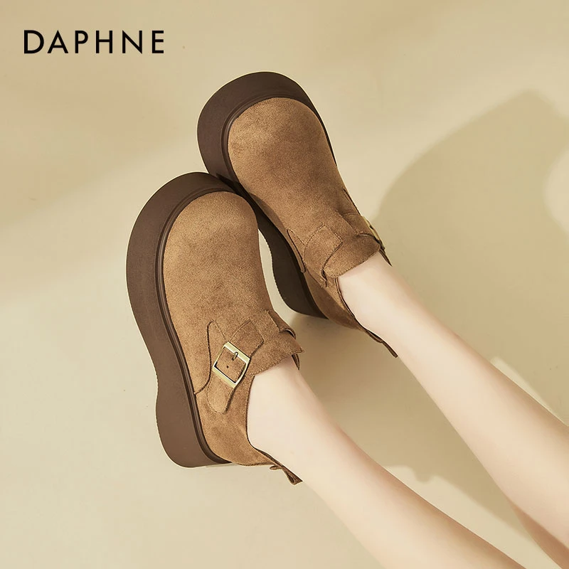 达芙妮勃肯鞋女款2025新款爆款加绒厚底冬季女鞋一脚蹬复古棉鞋女