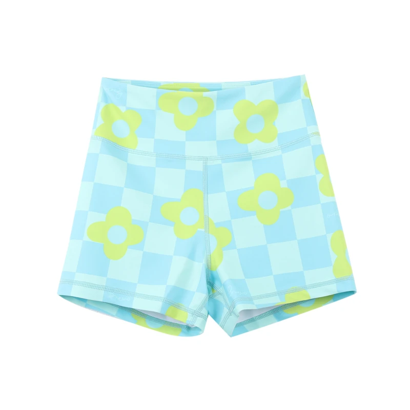 BromoSt  蒂芙格 健身短裤Crossfit提臀瑜伽健身束腰弹力女花裤子