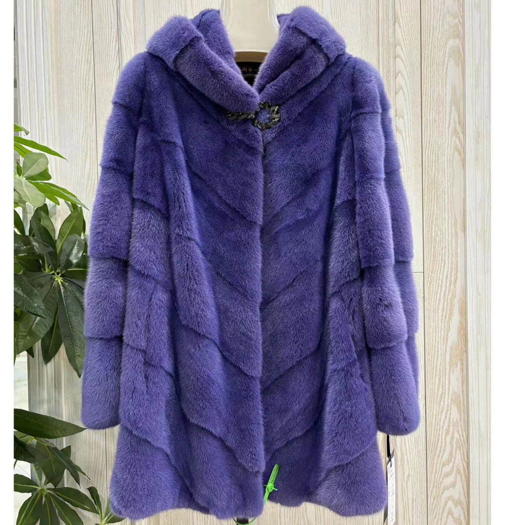 5号链接~2024热推新款女士秋冬季气质时尚百搭轻奢短毛水貂皮大衣