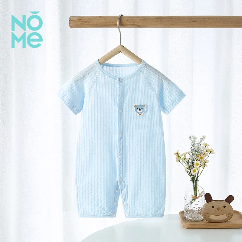 官方NOME婴儿衣服夏季宝宝衣服0-3个月新生儿连体衣婴儿短爬