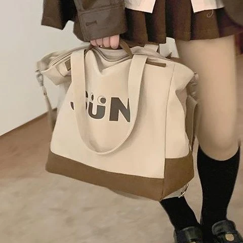 2023新款包包女大容量斜挎包单肩通勤大学生托特包简约百搭手提袋