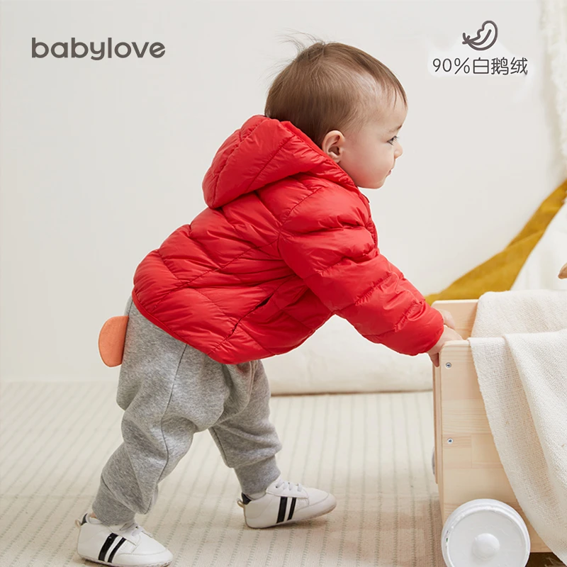 【断码清货】babylove宝宝轻薄鹅羽绒服连帽保暖冬季防风