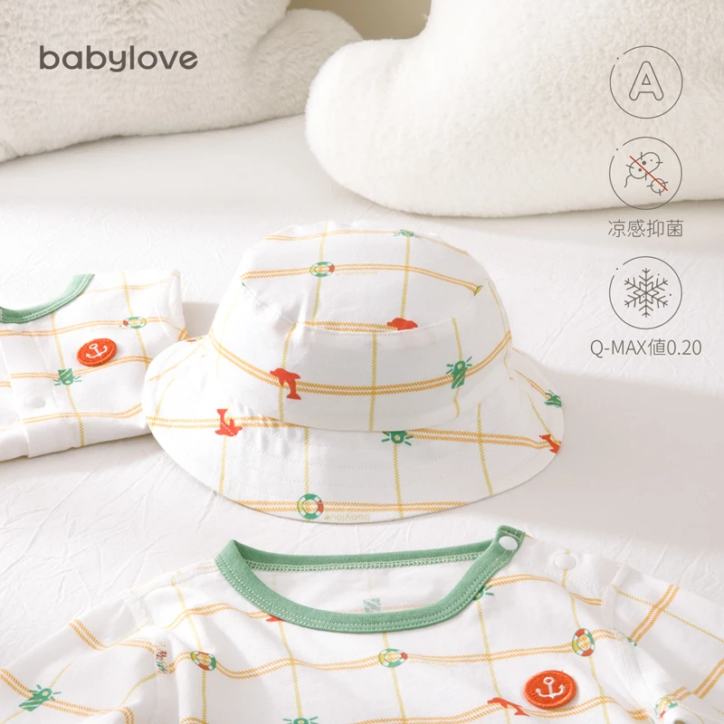 【遮阳帽】babylove婴儿帽子纯棉纱布渔夫帽男女宝宝外出
