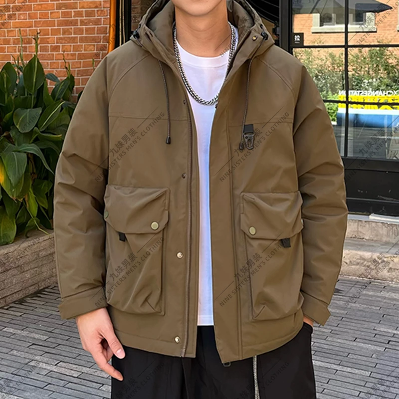 羽 冬季滑雪保暖锁温男士百搭时尚休闲潮流帅气断码修身外套1806